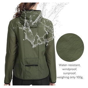 Performance Windbreaker <b>Jacket</b> <b>Lightweight</b> Water Resistant Shell Breathable Design For Sports And Running - Product Image 3