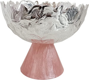 Better Home Fruit Basket Resina Plata Forma redonda Cuencos para servir frutas Base de resina Utensilios de cocina para hoteles Restaurantes y fiestas - Product Image 5