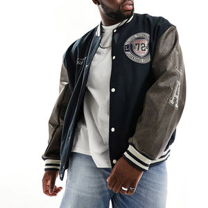 Wholesale Custom Designer Logo Jackets Casual Baseball Jacket Letterman Coat Cotton Unisex Varsity Jackets - Product Image 1