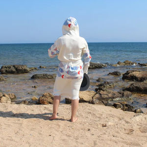 <b>Turkish</b> Fabric Muslin Hooded Soft Robe Colorful Women Men Children Bathrobe Beach Sauna <b>Bath</b> Home <b>Towel</b> Washable Quick Drying - Product Image 1