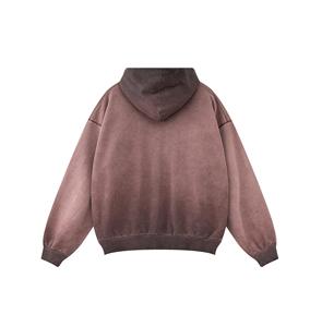 Personnalisable Washed Stonewash Baggy Acid Wash Sweatshirts à capuche et sweatshirts pour hommes - Product Image 6