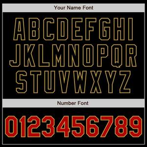 Personnalisé Noir Rouge-Vieux Or Bomber Varsity Letterman Zipper Jacket Coupe-Vent Streetwear vintage Hommes Varsity Jacket - Product Image 3