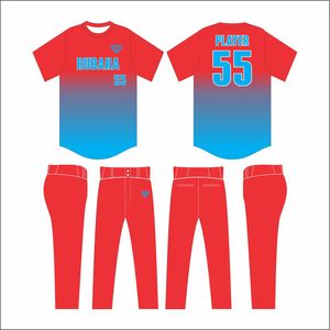 Chemises de maillot de baseball pour jeunes sublimées personnalisées pures et pantalons de softball ensemble d'uniformes d'équipe de grande taille en gros disponible - Product Image 2
