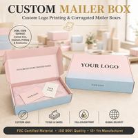 Boîtes d'expédition en papier recyclable personnalisées avec logo pour l'emballage de vêtements, petits cartons d'expédition en carton, emballage de boîtes cadeaux