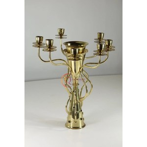 7 bras or poli décoration de Table candélabre métallique à la mode nouveauté foudre fête Ware bougie pot Unique utilisation intérieure - Product Image 3