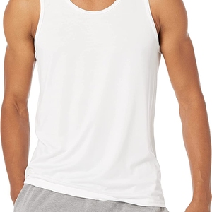 Camiseta de tirantes de algodón 100% para ropa de gimnasio, camiseta sin mangas de la mejor calidad para hombres y mujeres, camisetas sin mangas para correr, ropa de precio barato para hombres y mujeres - Product Image 1