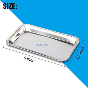 Paquete médico de hospital al por mayor de 3 bandejas placa quirúrgica médica bandejas de acero inoxidable para estudiantes de medicina - Product Image 5