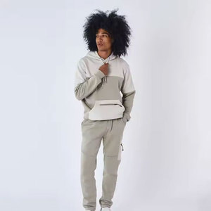 Venta al por mayor de alta moda de invierno chándal ligero 100% algodón superior personalizado impreso sólido Streetwear básico transpirable a prueba de viento - Product Image 5