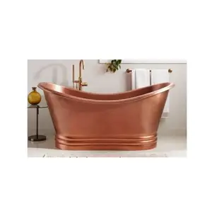 Indian Supplier Rust Free Freestanding Copper Bathtub for Sale Bathroom Decor Bathtub Available at Affordable Price