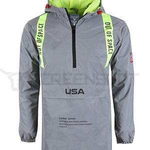 Personnaliser le style et la conception Streetwear Polyester Softshell imperméable Sports de plein air course coupe-vent veste de pluie pour hommes - Product Image 1