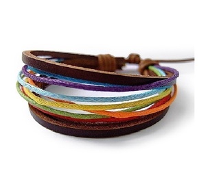 Bague en cuir Bracelet Alliance Bracelet Chagrin Mémoire Mari Bague de mariage Bracelet Porter la bague Bijoux réglables - Product Image 1