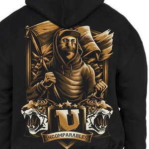 Sweat à capuche oversize en molleton 100 % coton écoresponsable sans cordon, imprimé 3D, effet vieilli, pour homme - Product Image 4