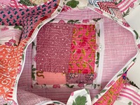 Sac de voyage matelassé en coton patchwork floral de luxe, décontracté, sportif, tactique, avec fermeture éclair, pour le week-end, imprimé à la main, écologique
