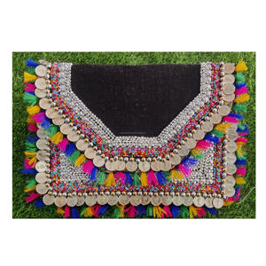 Bolso de mano de yute de alta calidad para mujer, bolso de noche geométrico hecho a mano, recién llegado, monedero de estilo indio para mujer - Product Image 2