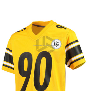 Maillots de football et de football américain de la nouvelle saison avec logo personnalisé, 100% polyester, options de couleur personnalisées pour l'équipe, vêtements de sport de haute qualité - Product Image 4
