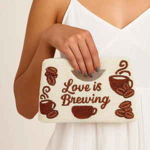 กระเป๋างานแฮนด์เมดลูกปัดแก้วสีตามสั่งกระเป๋าถือแบบเรียบง่ายกระเป๋าถือแบบอินเดียงานหัตถกรรมสไตล์บาแกตต์สไตล์มิลเลอร์ - Product Image 2