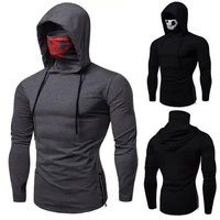 Sweat à capuche Ninja ultra doux et chaud pour l'hiver, sweat à capuche Sherpa pour hommes, veste en coton et laine d'agneau