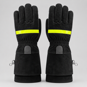 Gants de pompier Amber Long en cuir de vachette fendu, avec index renforcé, membrane PU, EN 659 - Product Image 3