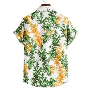 Camisa Hawaiana de hombre de manga corta con cuello abotonado de poliéster secado rápido para la playa - Product Image 3