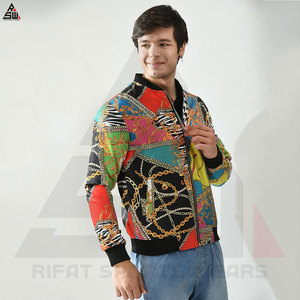 Blouson d'aviateur en toile à logo personnalisé pour hommes grande taille coupe-vent d'hiver - Product Image 4