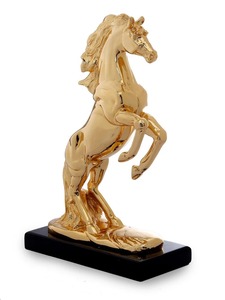 Silver Plated Home Decorative <b>Standing</b> Aluminum Horse Sculpture for Decoration - Product Image 2