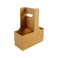 Portable Kraft Papier Floral Emballage Cactus ou Succulent Deux Pots Assis Plante Transporteur Boîte avec Poignée