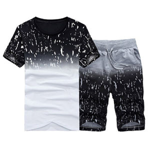 Conjunto de chándales de verano unisex de la mejor calidad, las últimas camisetas lisas con pantalones cortos, conjunto de manga corta de dos piezas para hombres y mujeres de talla grande - Product Image 6