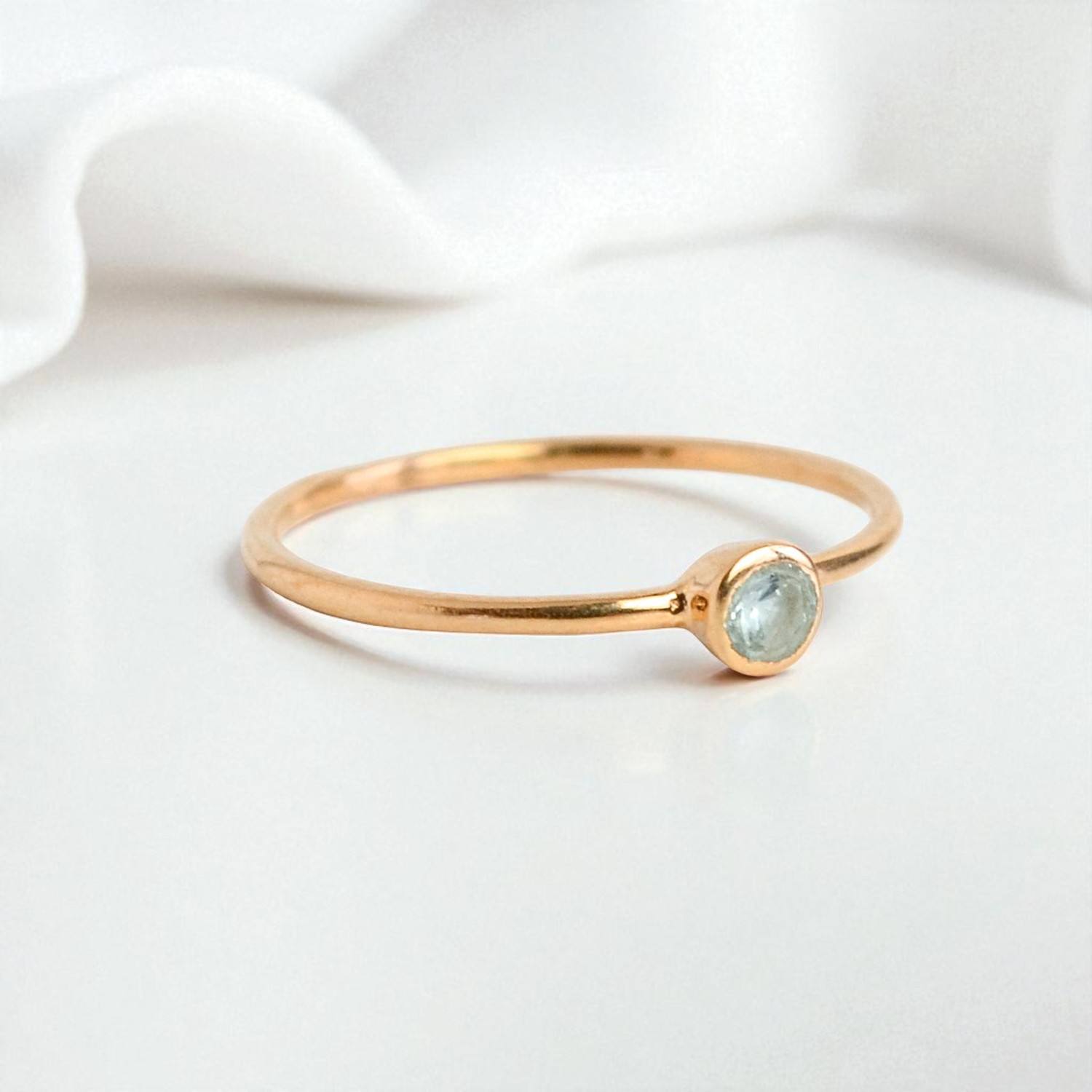 Or rose Topaze bleue