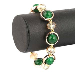 สร้อยข้อมือหินสำหรับผู้หญิง - สีเขียว - Product Image 1