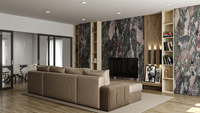 Sélection Spéciale Carreaux en Grès Céramique 100% Italien Effet Marbre Brillant Carré Ivoire/Blanc pour Design Graphique de Villas