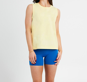 Venta al por mayor de chalecos sin mangas de entrenamiento transpirables y de secado rápido para las mujeres logotipo personalizado gimnasio camiseta sin mangas de punto Casual Top Yoga Top - Product Image 1