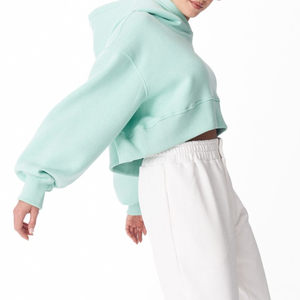 Sudadera con Capucha de Forro Polar de Diseño Moderno, Estilo Holgado Informal, Marca OEM, Sudadera Corta de Forro Polar Grueso con Hombros Caídos, Ropa de Calle Acogedora para Invierno - Product Image 5