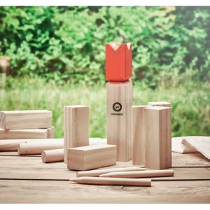 Jeu de lancer de disques volants personnalisés KING Wood - Produit de merchandising - Product Image 3