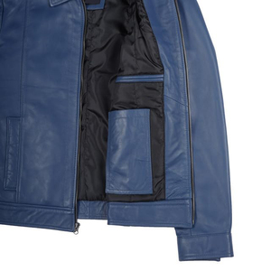 Chaqueta de Cuero de Oveja Genuina con Logotipo Personalizado al por Mayor para Hombre, Tacto Suave, Diseño Elegante y Cómodo para Uso Diario Informal - Product Image 5