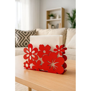 Meilleure vente Porte-serviettes en métal durable et écologique personnalisé Boîte à mouchoirs de luxe faite à la main au design floral élégant - Product Image 1