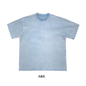 Camiseta personalizada con lavado ácido para hombre, 100% algodón, ropa de calle Vintage de gran tamaño, estilo Hip Hop, 220 gramos, peso de tela, logotipo personalizado - Product Image 5