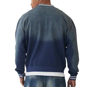 Sweat-shirts d'hiver pour hommes, personnalisés avec logo imprimé, effet délavé, coupe oversize, streetwear épais, vente en gros - Product Image 2