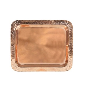 Handcrafted Wedding Party Tabletop Decorating Catering Serving Tray Handcrafted Copper Plated <b>Metal</b> Serving Dish Serving Dish - Product Image 1