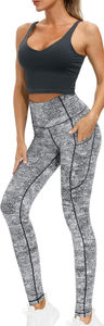 Novedad de 2025, mallas de gimnasio para mujer, pantalones de Yoga de cintura alta con estampado de logotipo personalizado, ropa de entrenamiento sin costuras, Fabricante Mayorista - Product Image 4