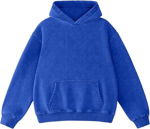Sudadera con capucha de lavado ácido de gran tamaño para mujer Estilo vintage Loose Fit Casual Streetwear Pullover Sudadera de algodón de peso pesado - Product Image 4