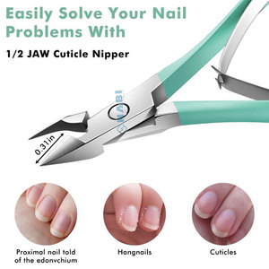 Cortadores de cutículas de fuente de alimentación Manual de mandíbula 1/2 al por mayor, pinzas de uñas elegantes con acabado de espejo, equipos de Limpieza de dientes de relleno duraderos - Product Image 5