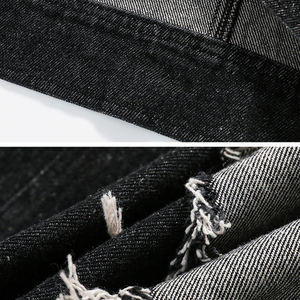 Nueva llegada de la chaqueta de mezclilla de las mujeres Hit Color chaquetas solapa de manga larga de retazos de un solo pecho Crop chaqueta de mezclilla de las mujeres - Product Image 4