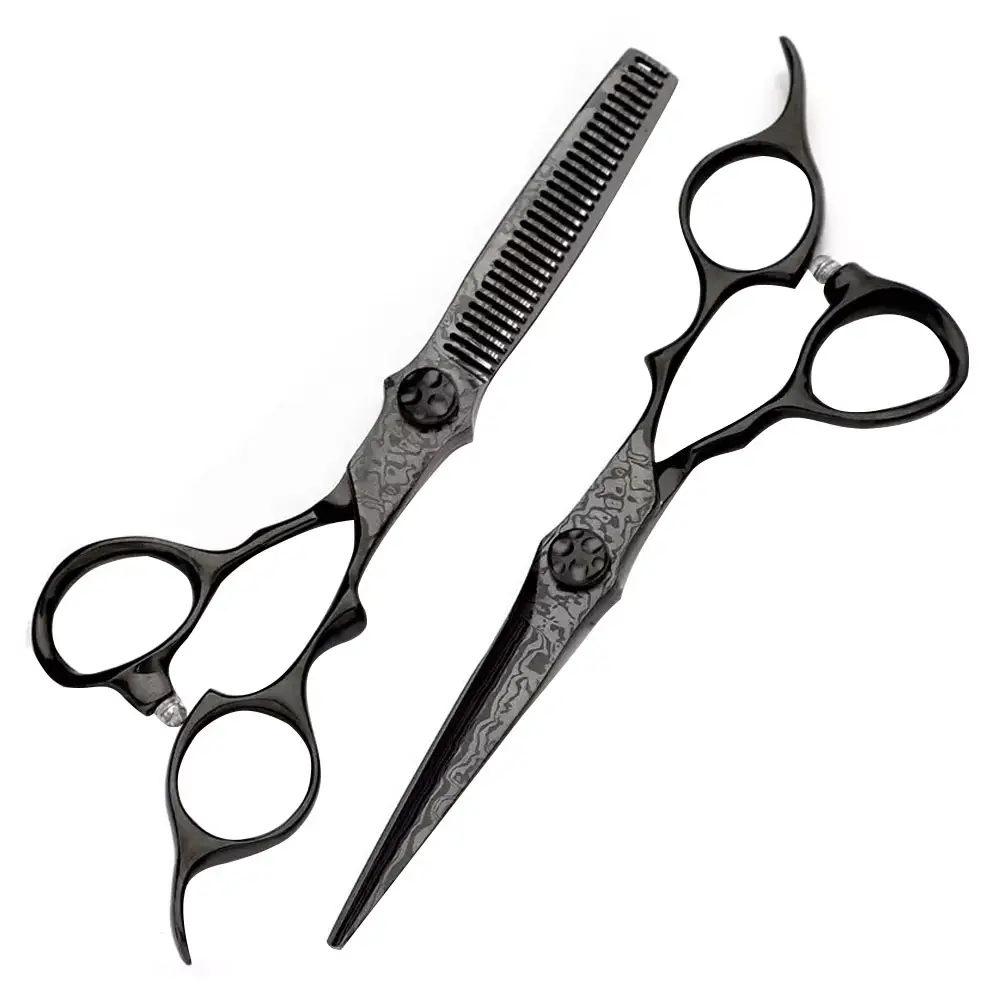 440C Japan Professional Damascus Steel Salon Cutting Trimmer Manufacture Barber Hair Scissors