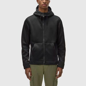 2026 Wholesale 410gsm Fleece Full Double <b>Zip</b> up <b>Hoodie</b> OEM <b>Black</b> Fashion <b>Zip</b> up <b>Hoodie</b> With Custom Logo Embroidery & Printing - Product Image 3