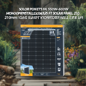แผงโซลาร์เซลล์แบบโมโนคริสตัลไลน์ HJT 550W-600W เซลล์ขนาด 210 มม. ฝาครอบกระจกด้านหน้า บรรจุบนพาเลท - Product Image 3