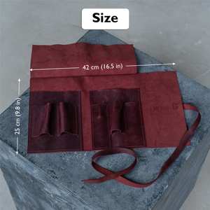 Tijeras de cintura de cuero genuino personalizadas, herramienta de peluquería de peluquero con bolsa de soporte de OEM, soporte para bolso de la LBB-0025 - Product Image 2