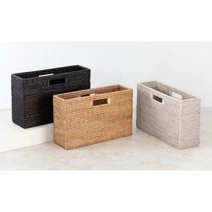 <b>Rectangular</b> Rattan Magazine <b>Basket</b> Handmade <b>Storage</b> <b>Basket</b> Wholesale eco-friendly Made in Viet Nam - Product Image 1