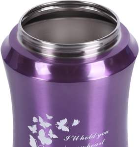 Jusqu'à 220 lb Urnes pour cendres Urnes décoratives papillon adulte adulte pour funérailles (papillon violet 220 pouces cubes) - Product Image 4