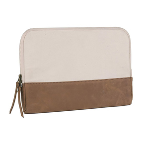 Housse pour ordinateur portable en cuir véritable personnalisée de haute qualité, nouvelle, pliable, imperméable, avec de nombreuses poches, en feutre premium, matériau durable - Product Image 5