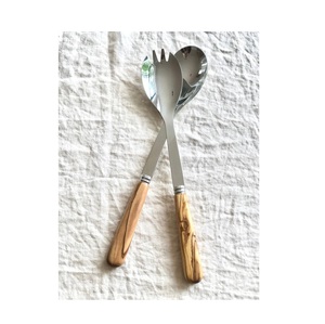 silver Plated Salad Server With <b>Black</b> Coated Handle New Design metal Salad Server In Wholesale Price Latest <b>Cutlery</b> New Flatware - Product Image 6